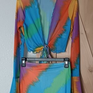 Colorful Tie-Dye Two-Piece Set